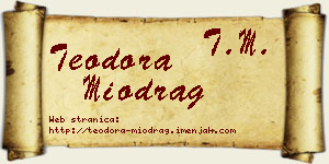 Teodora Miodrag vizit kartica